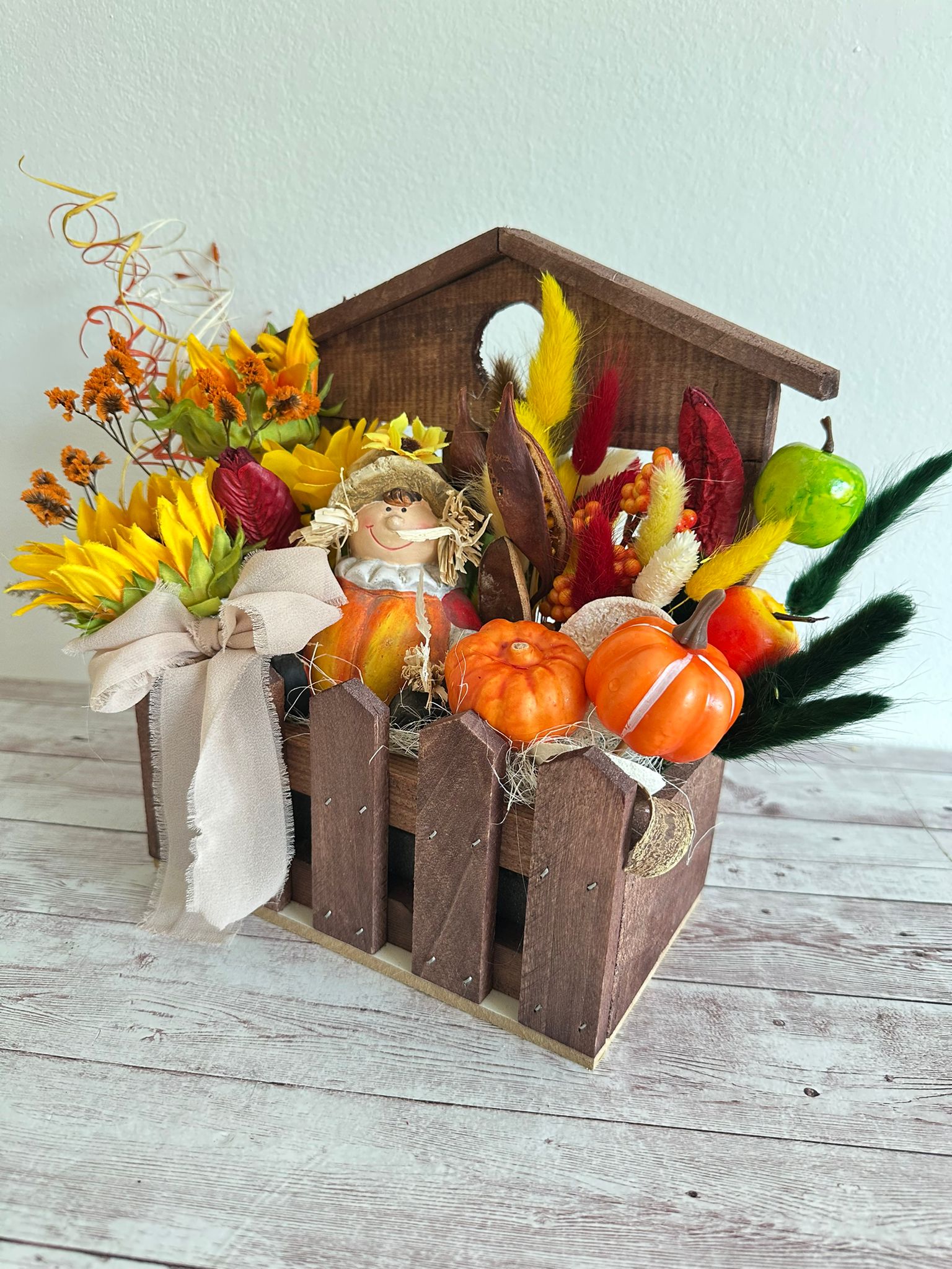 Aranjament de Toamna din Plante Uscate - imagine 2