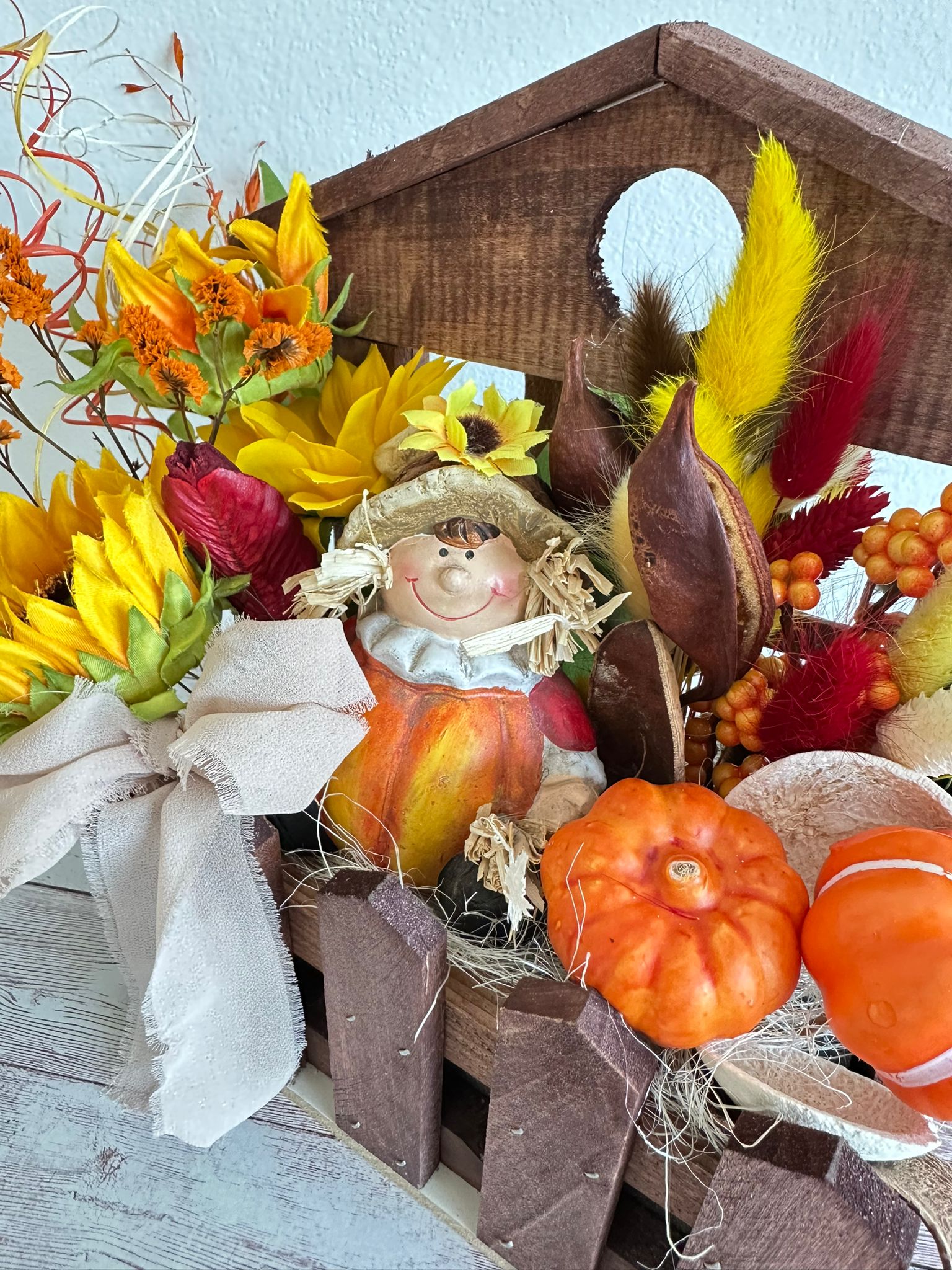 Aranjament de Toamna din Plante Uscate - imagine 3